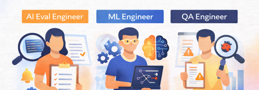 AI Eval Engineer vs ML Engineer vs QA Engineer