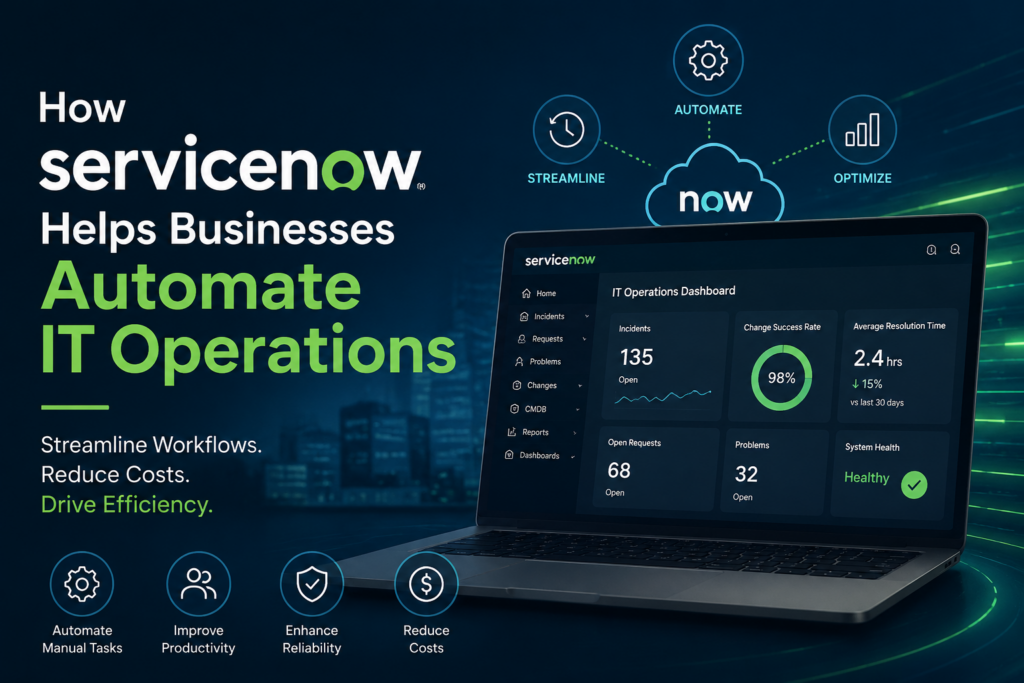 How ServiceNow Helps Businesses Automate IT Operations